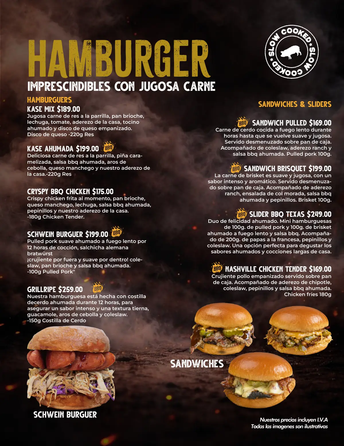 Hamburguesas y sándwiches